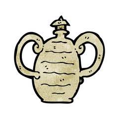 cartoon old clay pot