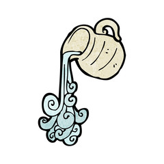 cartoon pouring water jug
