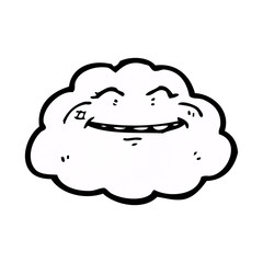 cartoon happy cloud