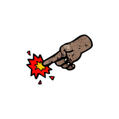 cartoon finger poke