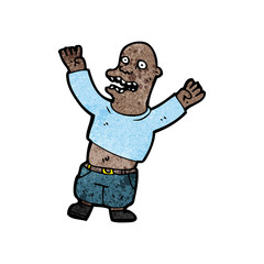 cartoon excited man