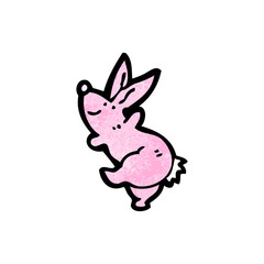 cartoon pink rabbit