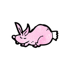 cartoon pink rabbit