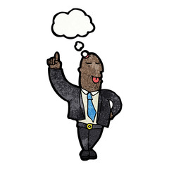 cartoon man with thought bubble