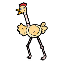 cartoon ostrich