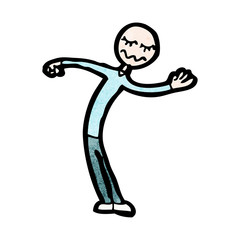 cartoon stick man bowing