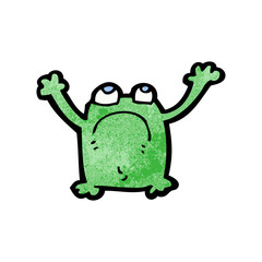 cartoon unhappy frog