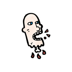 cartoon severed head