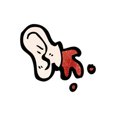 cartoon cut off ear