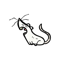 cartoon white mouse
