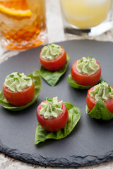 Avocado Cheese Stuffed Tomatoes.