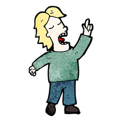 cartoon man explaining