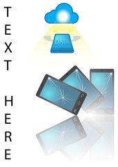 technology smartphones protect data vector