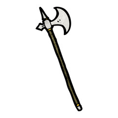 medieval halberd weapon cartoon