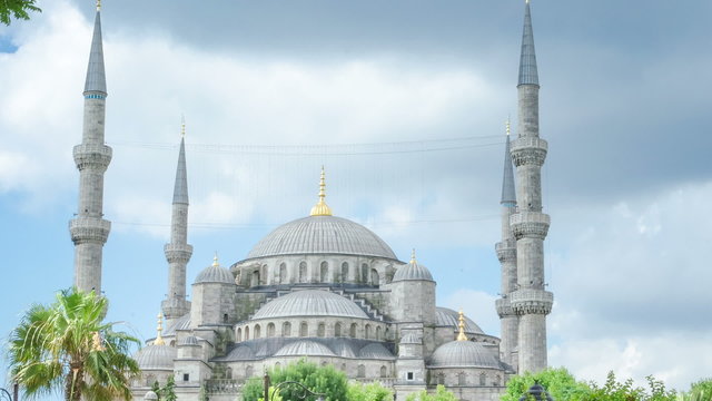 Blue Mosque, time lapse, Istanbul, Turkey