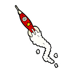 cartoon space rocket