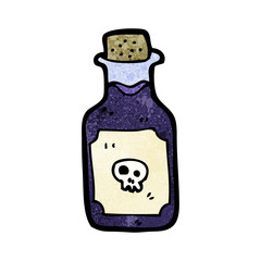 cartoon poison bottle