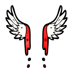cartoon angel wings