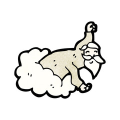 cartoon god on cloud