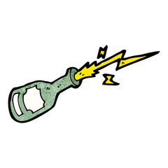 cartoon champagne bottle,