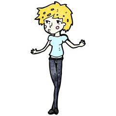 cartoon blond model