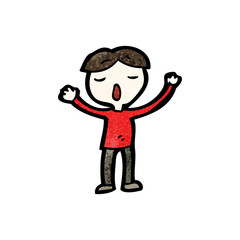 cartoon singing boy