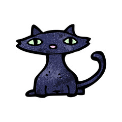 cartoon black cat