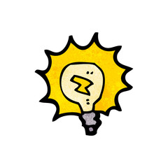 cartoon electric light bulb