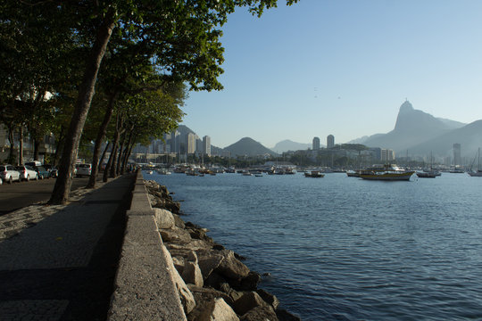 Urca. Mureta da Urca. Enseada de Botafogo.