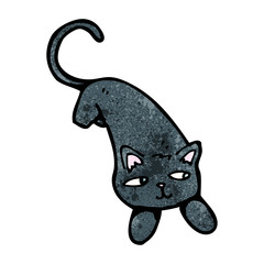 cartoon black cat