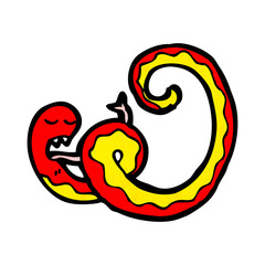 funny cartoon snake