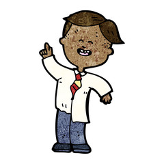 cartoon schoolboy