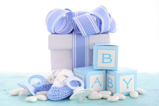 Baby Shower Its A Boy Blue Gift
