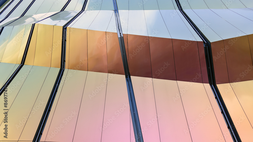 Poster modern design facade architecture material details