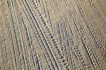 Fototapeta premium Tracce sulla sabbia