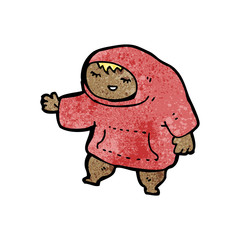 cartoon boy in hooded sweatshirt