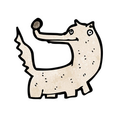 cartoon friendly wolf