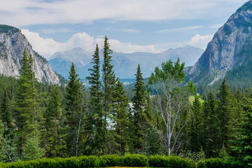 mountains with blue sky