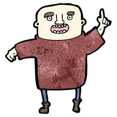 cartoon man with idea