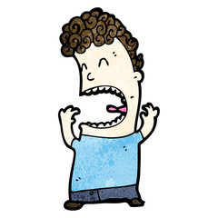 cartoon screaming man