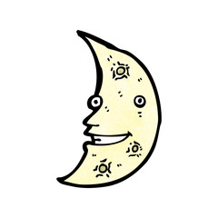 cartoon crescent moon