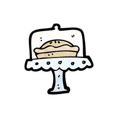 pie on pedestal cartoon