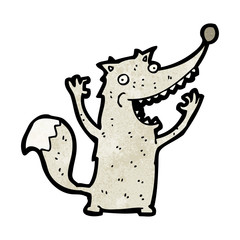 funny cartoon wolf