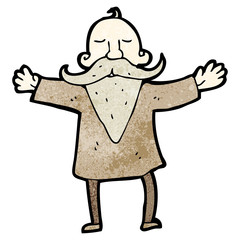 cartoon man with impressive beard