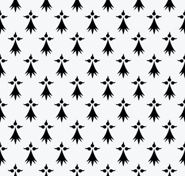 Drapeau. Fond. Bretagne. Hermine