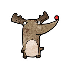 cartoon funny reindeer