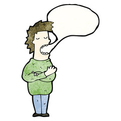 cartoon talking man
