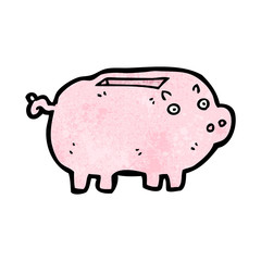 cartoon piggy bank