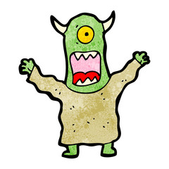 cartoon alien monster