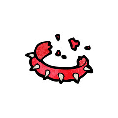 cartoon broken dog collar